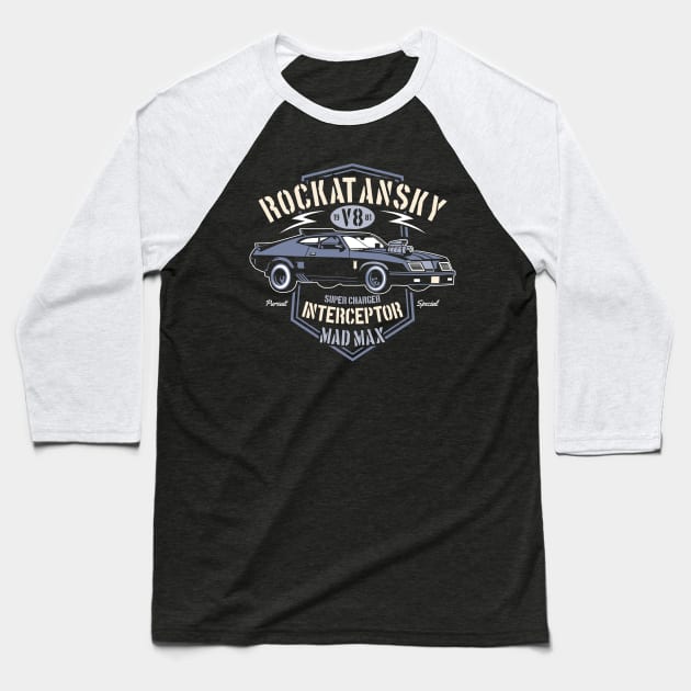 Mad Max V8 Baseball T-Shirt by OniSide